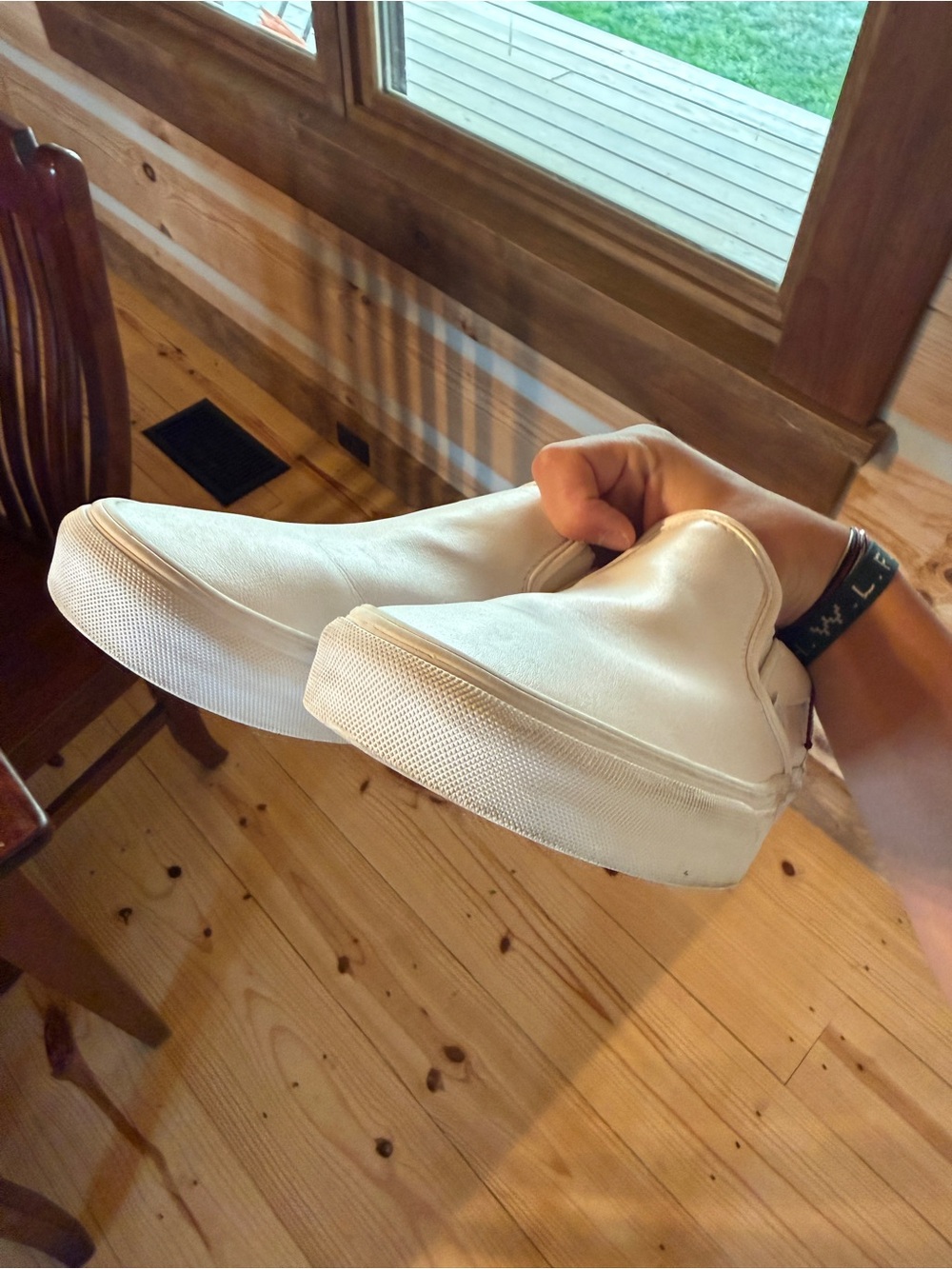 Men’s White Vans Slip-Ons - Picture 5 of 5